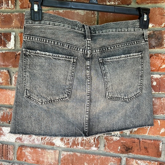 Agolde distressed denim skirt size 23 - Picture 3 of 3